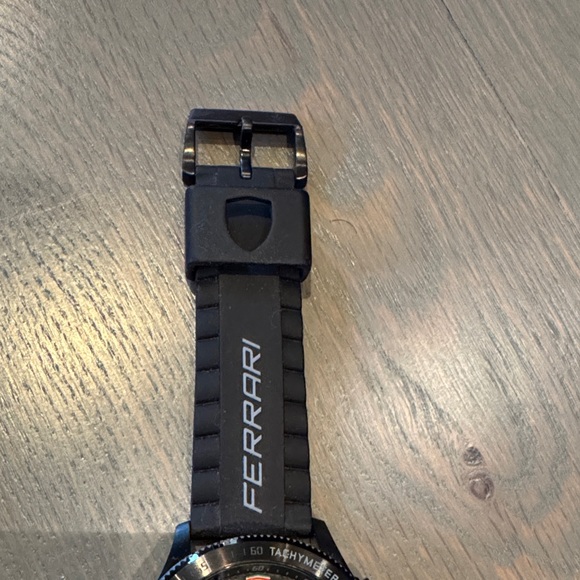 Ferrari Black Sport Watch with Yellow Shield Accent - Picture 3 of 9